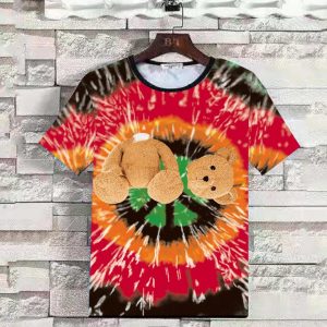 Wholesale custom short sleeve 3D printed tie-dye men’s t-shirts